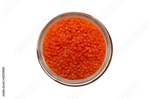 isolated red caviar