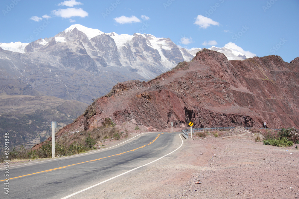 Empty mountain road in South America Empty mountain road in South America