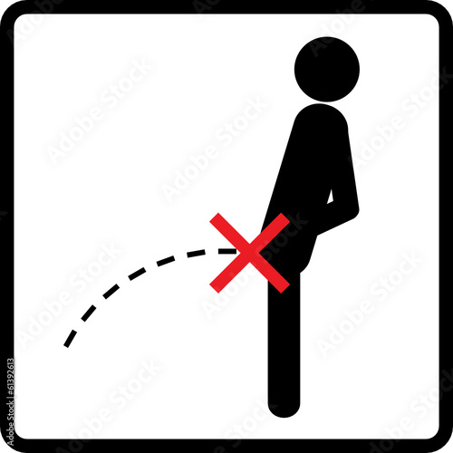 prohibited urination sign