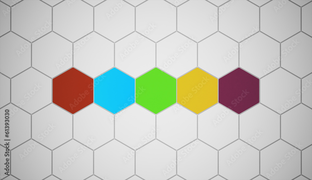 Fototapeta premium Hexagonal background