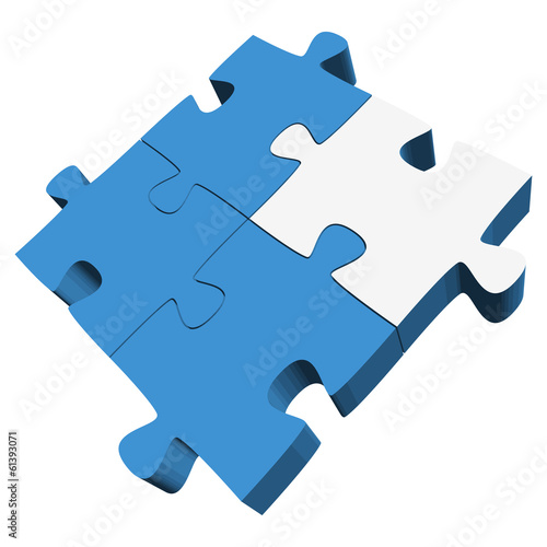 Puzzle - 4 Teile Teamwork