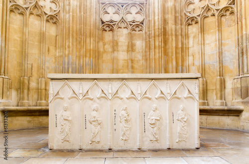 Canvas Print Bratislava - Altar from gothic St. John the Evangelist chapel