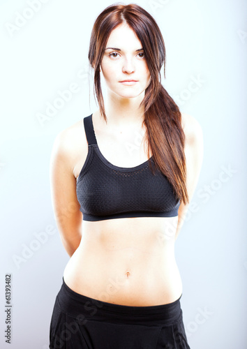Obraz na plátně Attractive young athletic woman, sports bra
