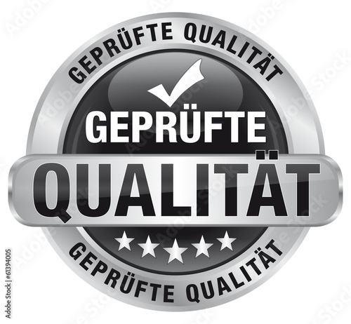 Geprüfte Qualität schwarz