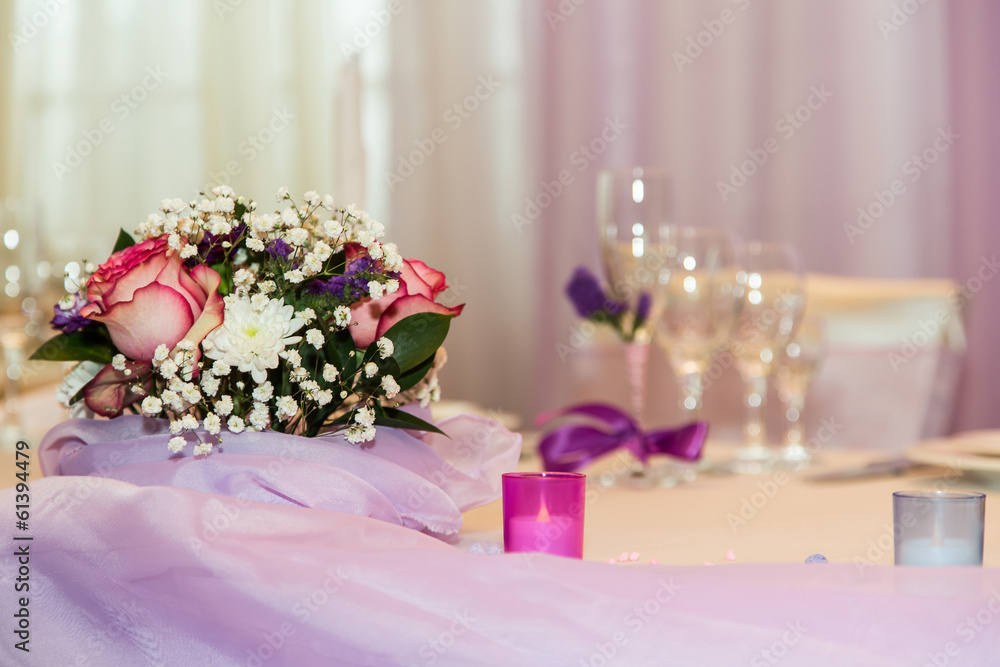 beautiful wedding table in the restaurant beautiful wedding table in the restaurant