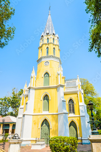 Wat Niwet Thammaprawat Temple Church in ayutthaya Thailand © siraphol