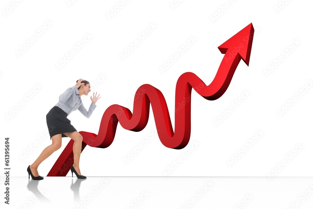 Composite image of furious businesswoman gesturing Composite image of furious businesswoman gesturing