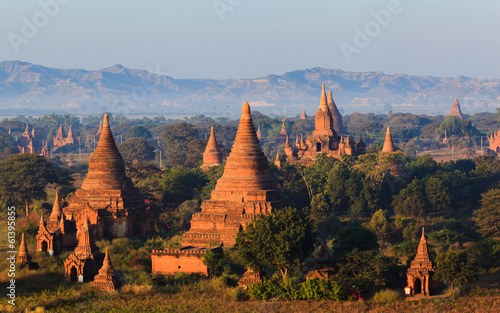 The Temples of bagan at sunrise, Bagan, Myanmar © lkunl