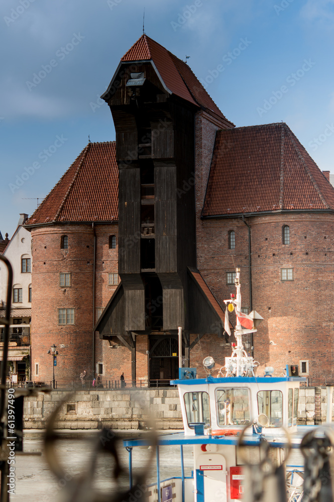 Fototapeta premium The crane in Gdansk, Poland