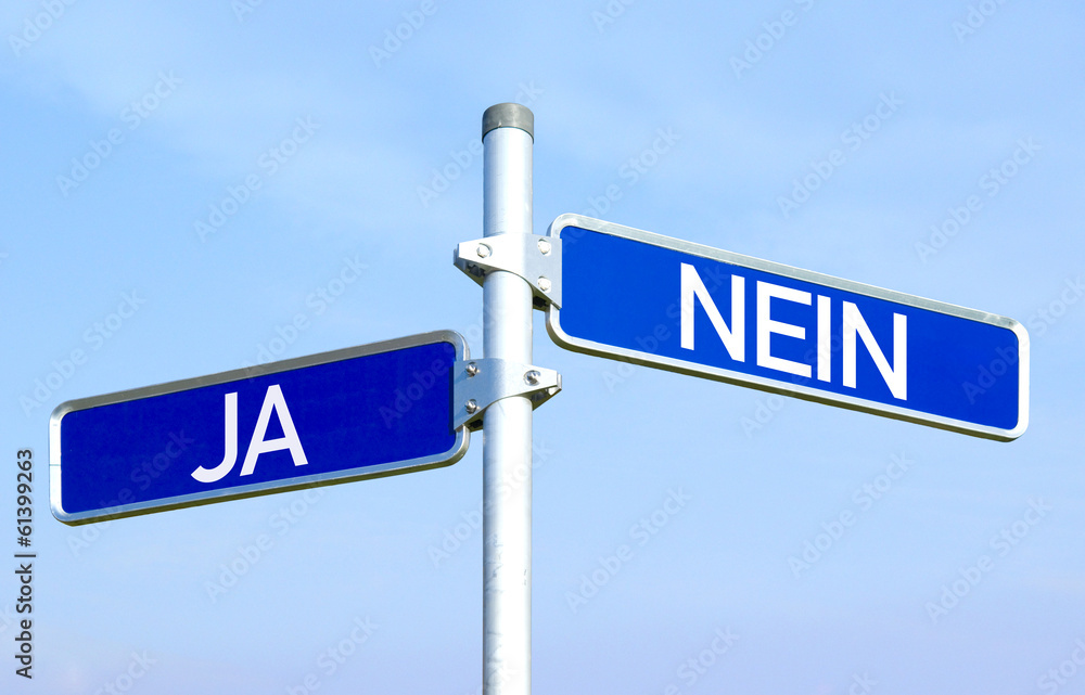 Ja Nein StockFoto Adobe Stock