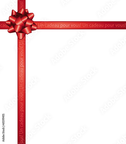 Noued rouge. Un cadeau pour vous.