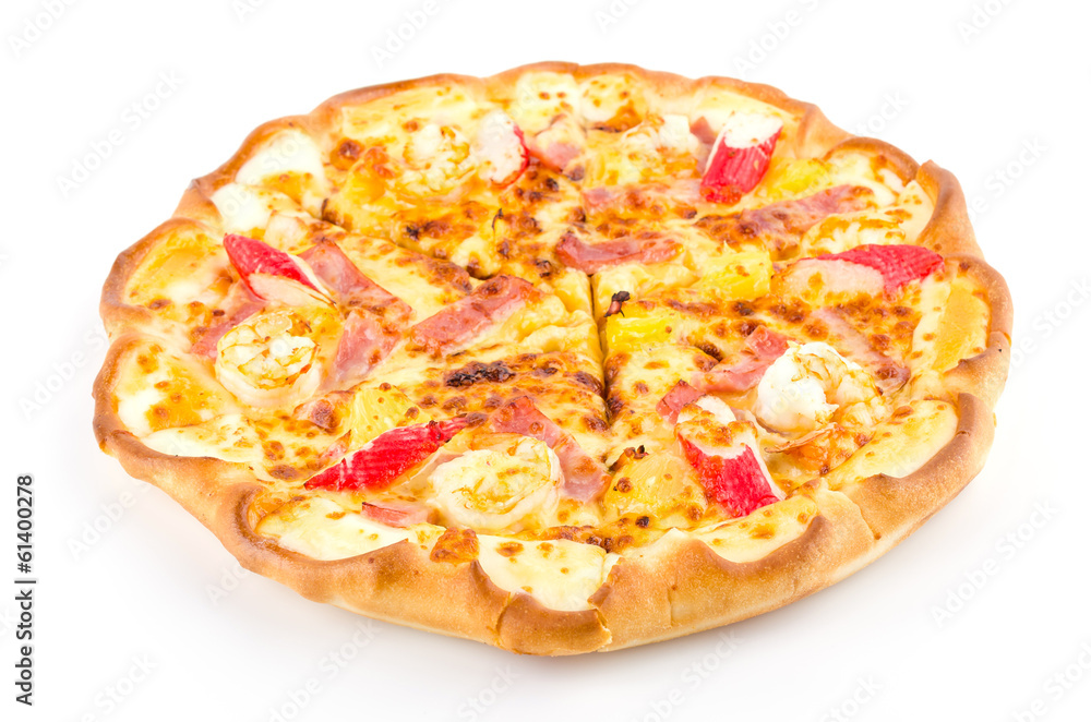 Pizza isolated white background Pizza isolated white background