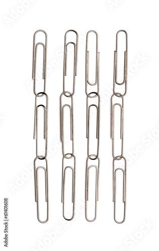 paper clips are isolated on a white background