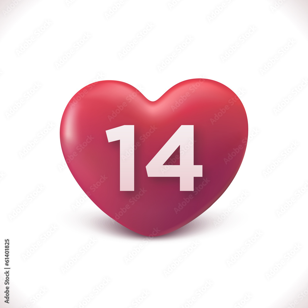 Obraz premium 3D Heart. Vector illustration