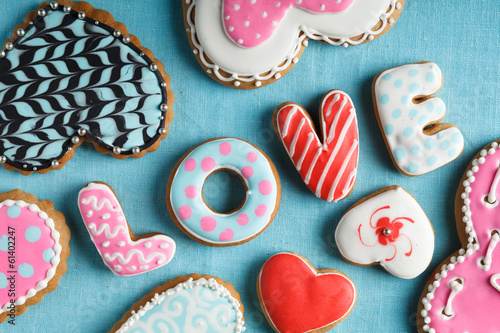 St. Valentine's cakes - Stock Image