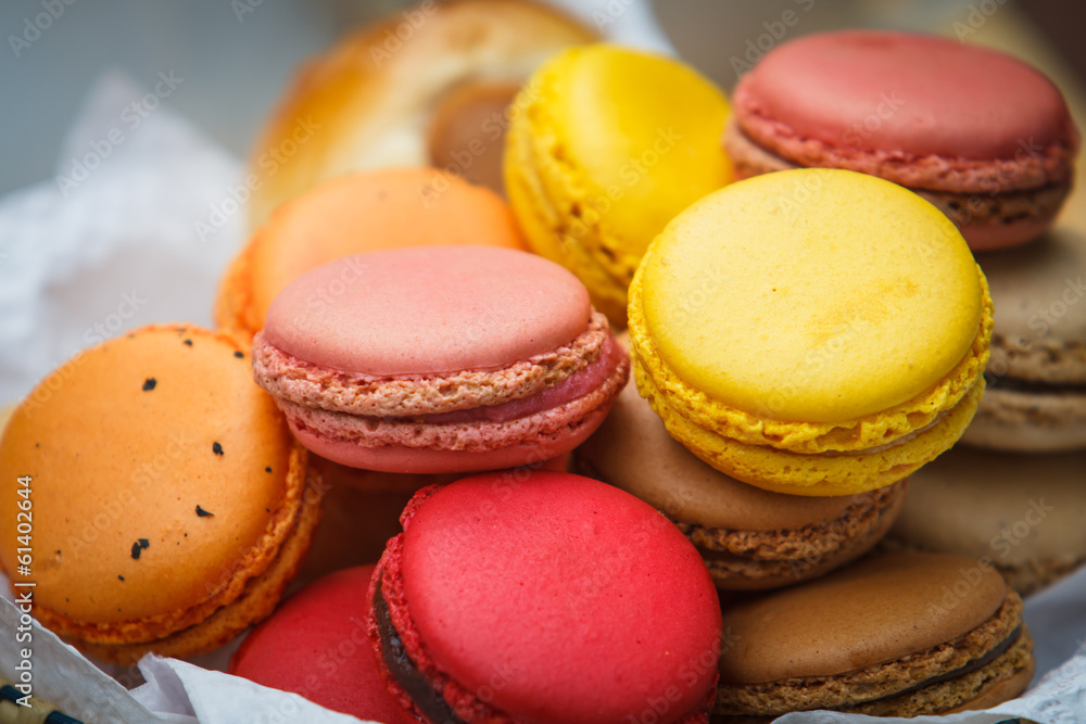 Fototapeta premium Macaron in basket