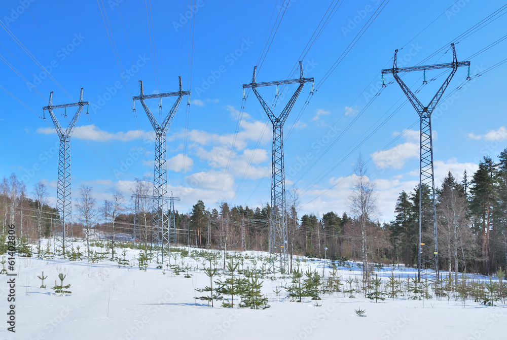 Transmission lines pylons
