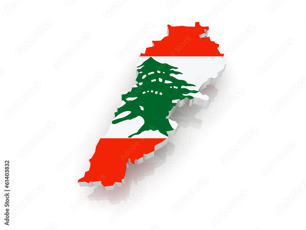 Fototapeta premium Map of Lebanon.