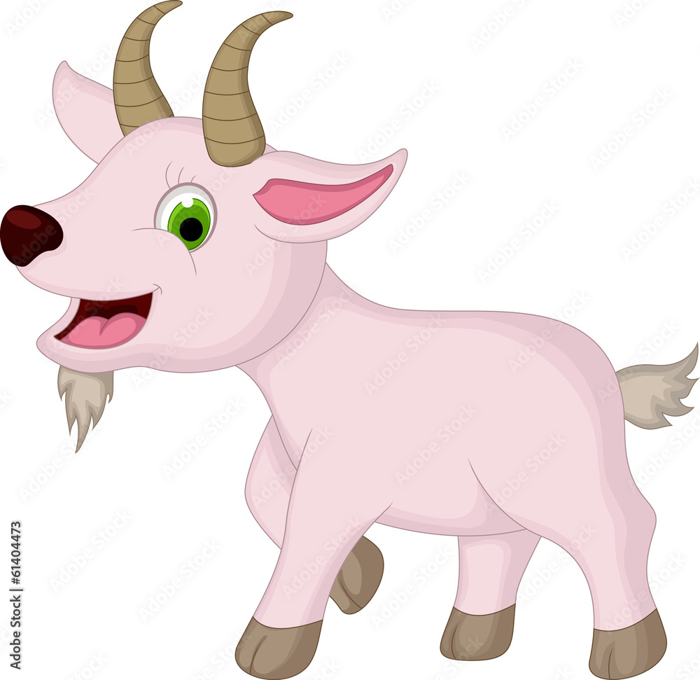 Fototapeta premium funny goat cartoon