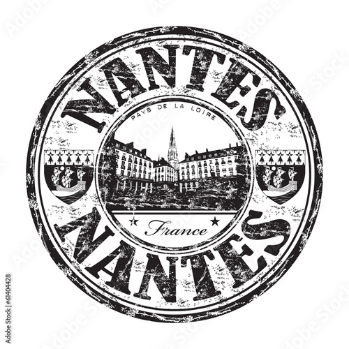 Nantes grunge rubber stamp