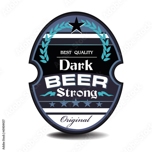 Dark beer label
