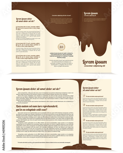 Threefold chocolate business brochure template