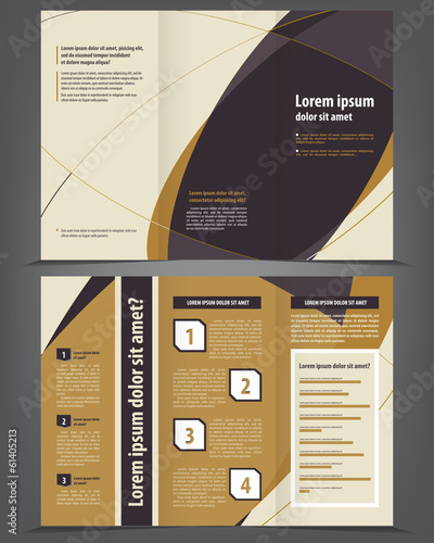 Trifold business brochure template