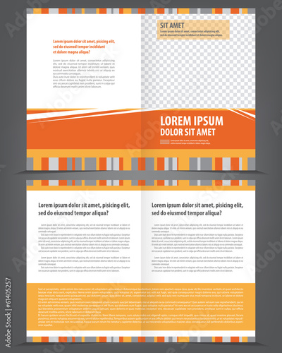 Vector empty bifold brochure template design
