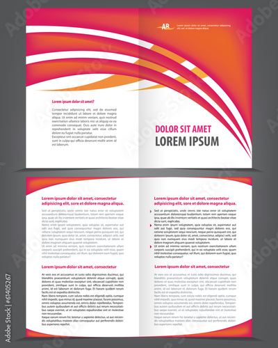 Vector empty bifold brochure print template design