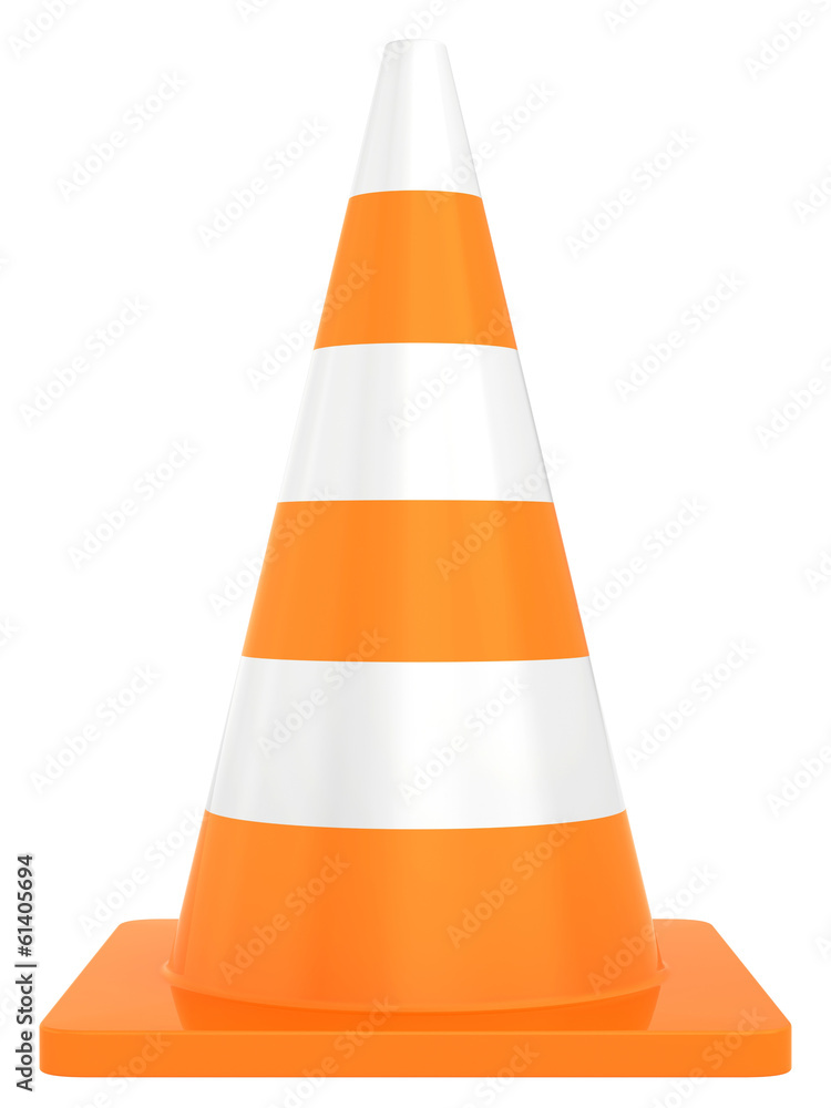 Road traffic cone isolated on white background Road traffic cone isolated on white background