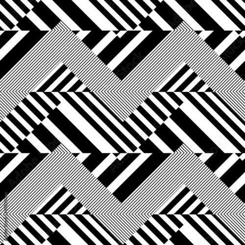 Abstract Striped Textured Geometric Vector Seamless Pattern