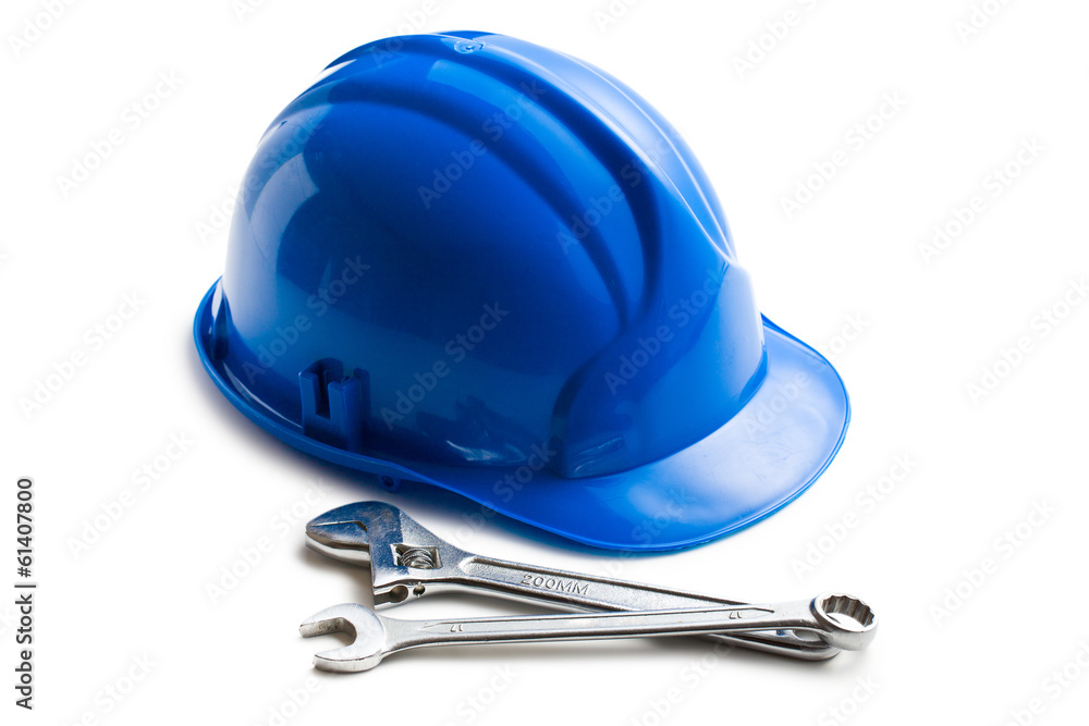 hard hat with various working tools hard hat with various working tools