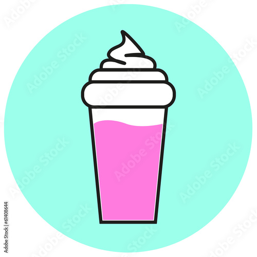 milkshake icon vector isolated on white