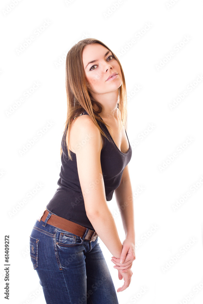 Isolated portrait of a beautiful young woman Isolated portrait of a beautiful young woman
