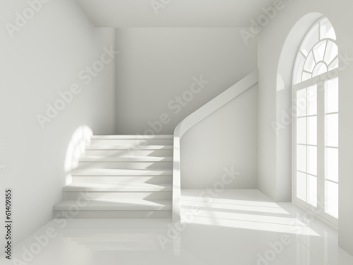 Architectural design of corridor with staircase