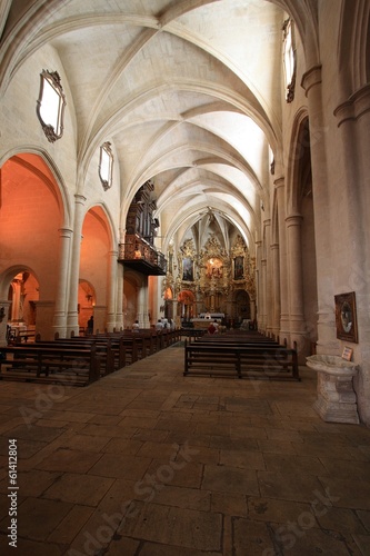 Congregation at the mass in the Saint Mary church in Alicante.