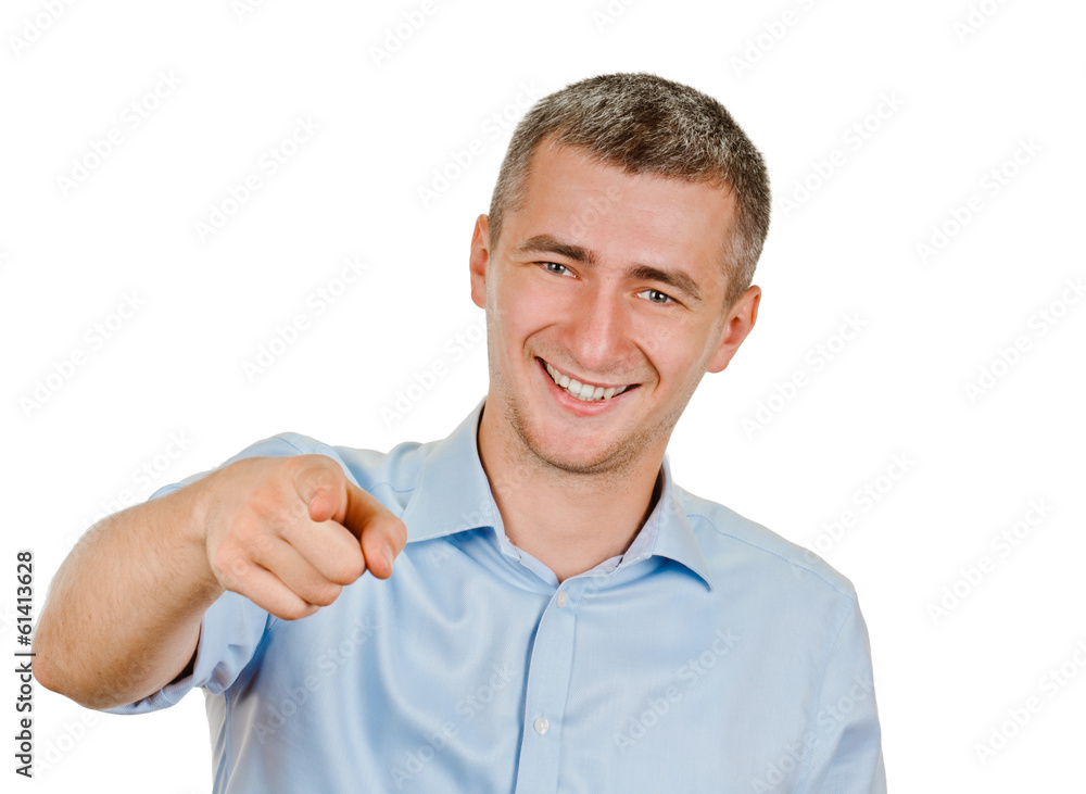 young man shows sign and symbol by hands on white background young man shows sign and symbol by hands on white background