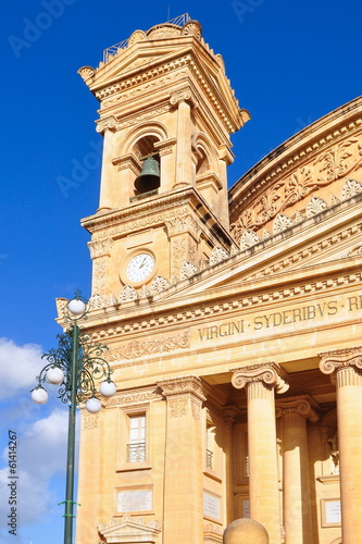 bell tower of Rotunda cathedral in Mosta