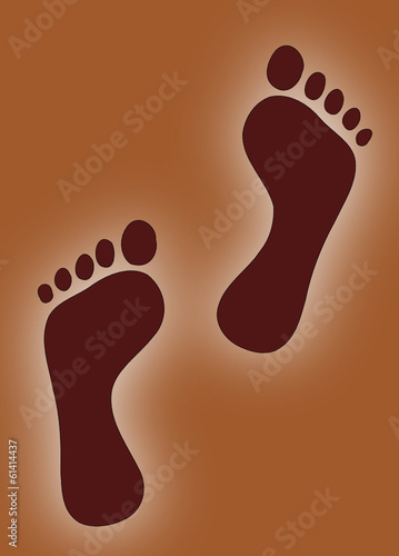 Fussabdruck braun  #140212-svg01