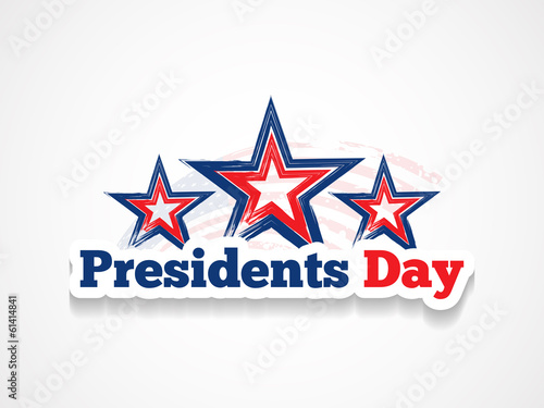 beautiful presidents day design on white color background.