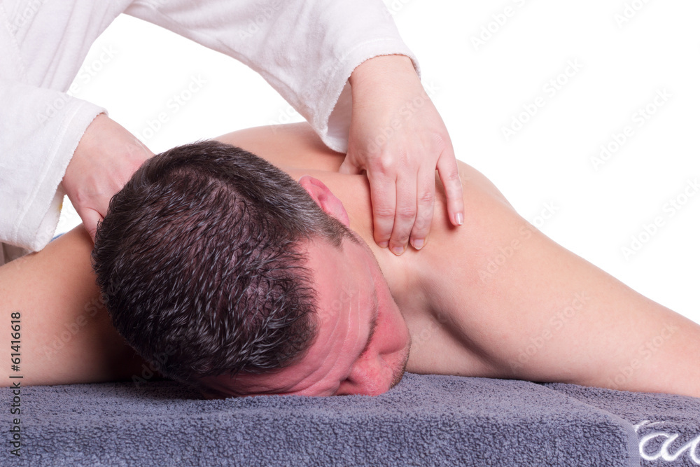 Schultermassage beim Mann Schultermassage beim Mann