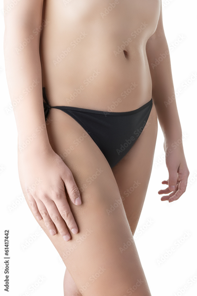Woman black bikini