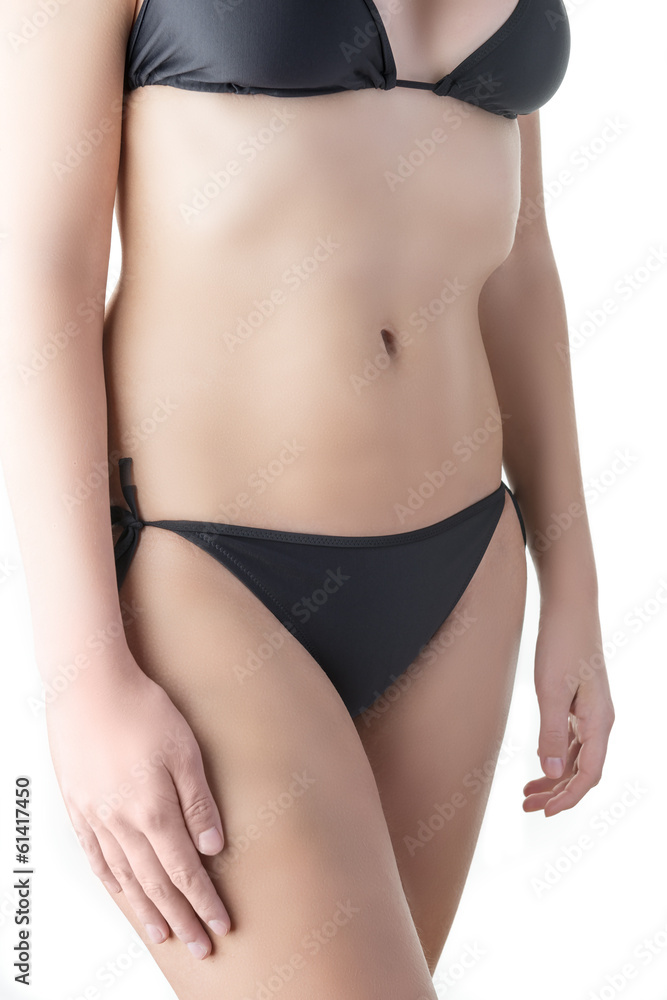 Woman black bikini
