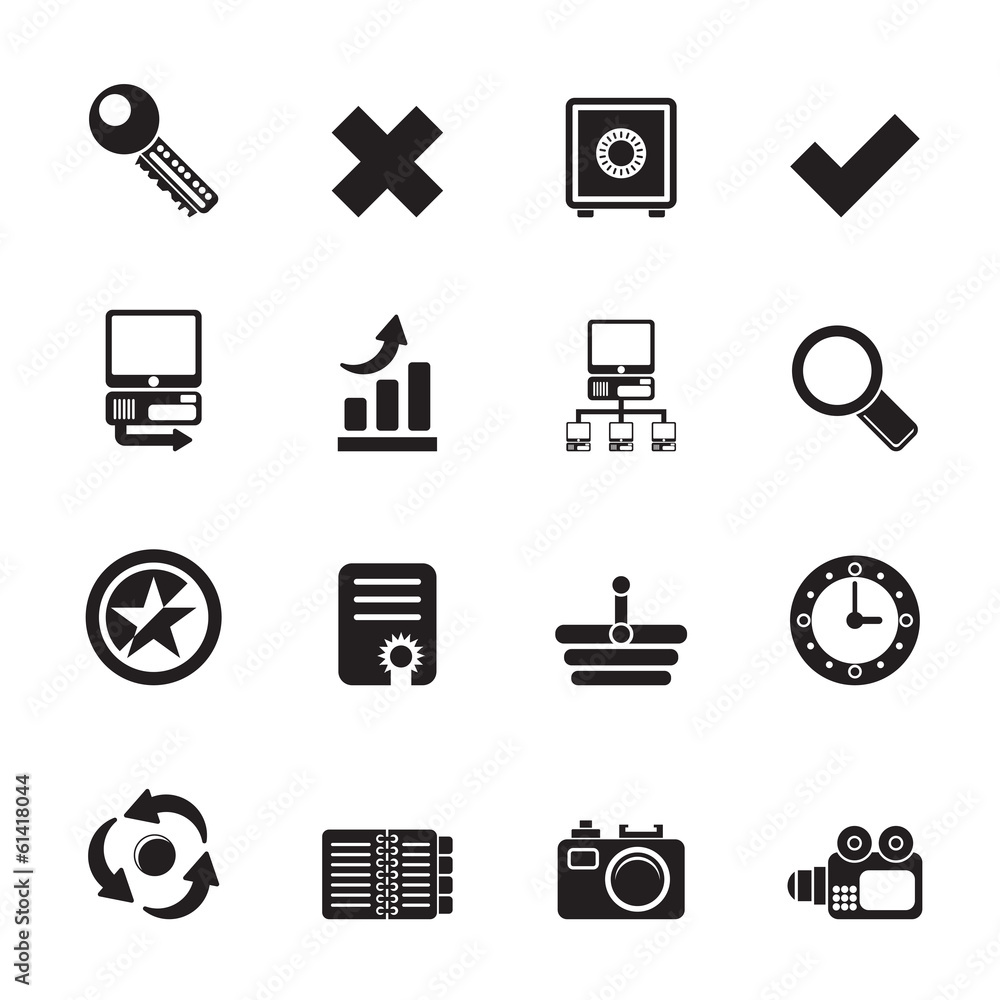 Silhouette Internet and Web Site Icons - Vector Icon Set Silhouette Internet and Web Site Icons - Vector Icon Set
