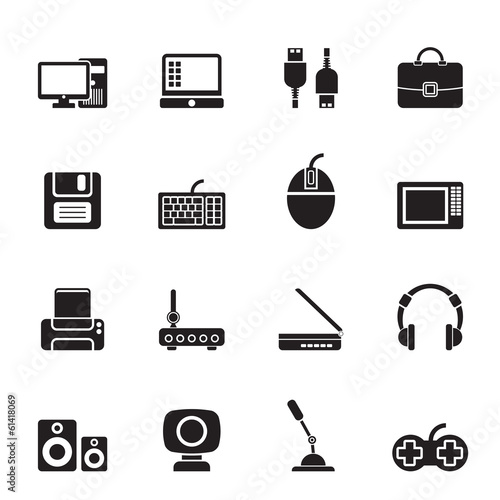 Silhouette Computer equipment and periphery icons