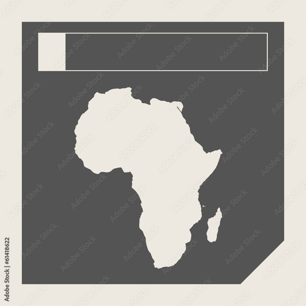Fototapeta Africa map button
