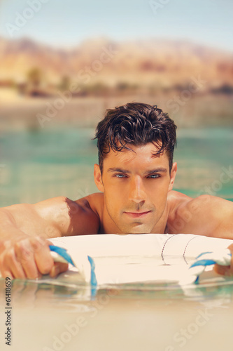 Hot guy in pool