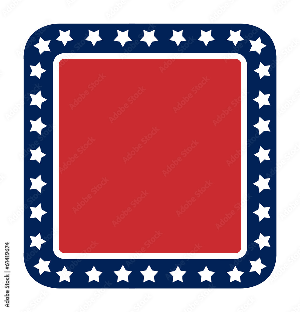 Blank American flag button Blank American flag button