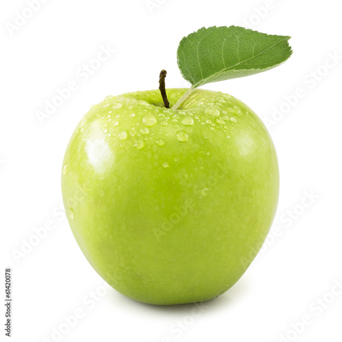 Fotografie, Obraz green apple isolated on white background
