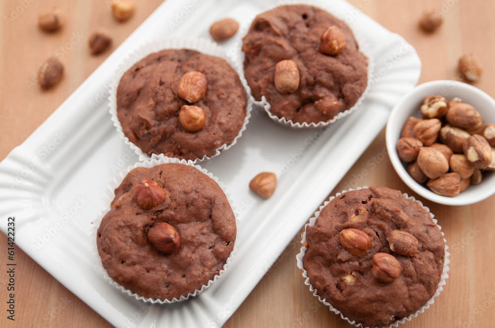 Schokoladen Nuss Muffins Schokoladen Nuss Muffins